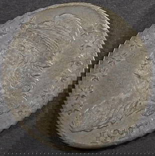 1827 BUST HALF DOLLAR VF: CHECK OUT OUR UPCOMING AUCTIONS ESTIMATE $100 - $130.