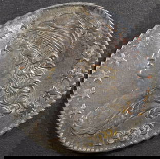 1832 BUST HALF DOLLAR AU/BU: BID WITH SILVER CITY AUCTIONS ESTIMATE $600 - $700.