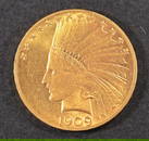 1909 $10 GOLD INDIAN CH/GEM BU