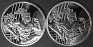 (2) 1 OZ .999 SILVER SUNSHINE MERCURY ROUNDS