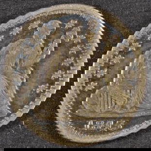 1843 SEATED LIBERTY HALF DIME XF: BID WITH SILVER CITY AUCTIONS ESTIMATE $100 - $130.