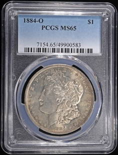 1884-O MORGAN DOLLAR PCGS MS65: CHECK OUT OUR UPCOMING AUCTIONS ESTIMATE $200 - $250.