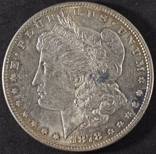 1878 7 TF REV 79 MORGAN DOLLAR AU: CHECK OUT OUR UPCOMING AUCTIONS ESTIMATE $130 - $150.