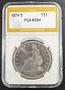1874-S TRADE DOLLAR PGA CH/GEM BU