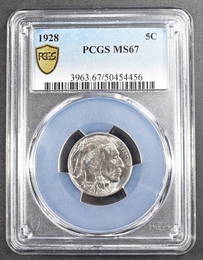 1928 BUFFALO NICKEL PCGS MS-67