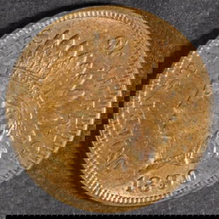 1890 INDIAN HEAD CENT BU RB: TOP RATED AUCTION HOUSE ESTIMATE $130 - $150.