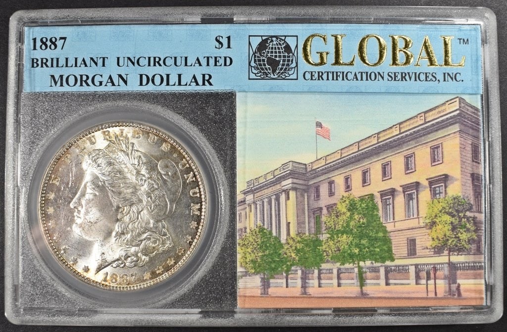 1887 MORGAN DOLLAR CH BU: ESTIMATE $100 - $130.
