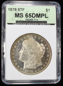 1878 8TF MORGAN DOLLAR AGS GEM BU DMPL