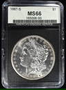 1887-S MORGAN DOLLAR AGS SUPERB GEM BU