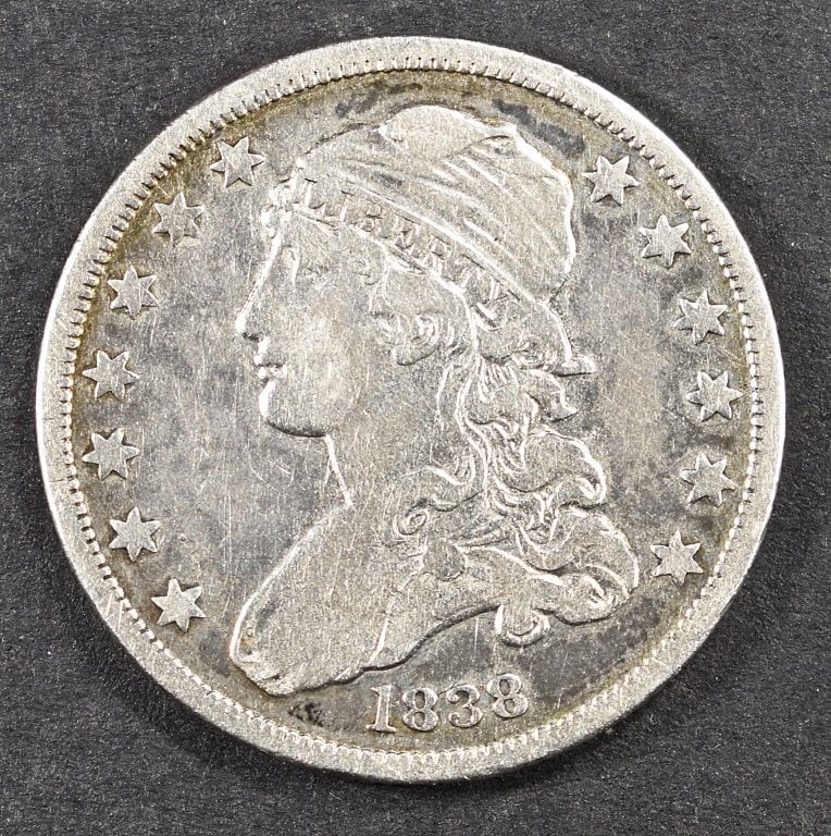 1838 BUST QUARTER VF/XF: WEEKLY COIN & CURRENCY AUCTIONS ESTIMATE $250 - $300.