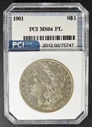 1901 MORGAN DOLLAR PCI CH/GEM BU PL