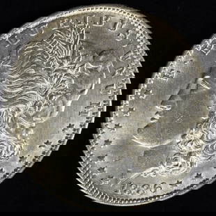 1886-O MORGAN DOLLAR BU CLEANED: ESTIMATE $800-$900