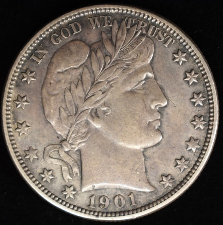 1901-O BARBER HALF MS NICE BU GREAT LUSTER: ESTIMATE $1800 - $1900.