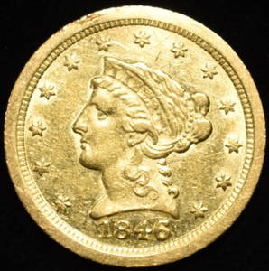 1846-O GOLD LIBERTY HEAD $2.50 NICE BU