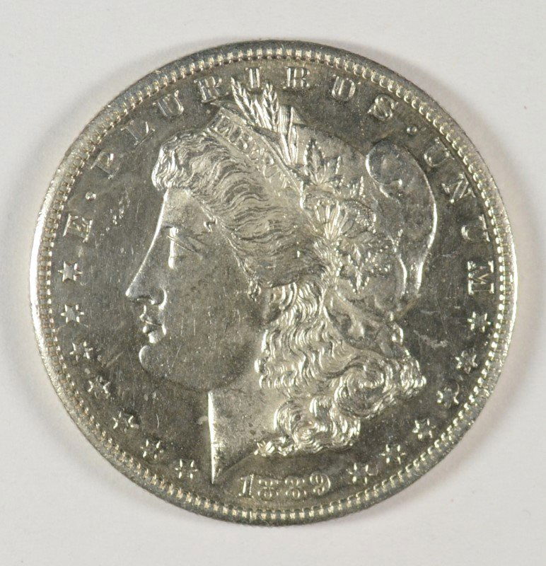 1889-S MORGAN SILVER DOLLAR, MS-63 ALMOST PL: ESTIMATE, $450.00 TO $550.00 Bid with confidence at Silvertowne Auctions. One of the internet’s leading Auction Houses.