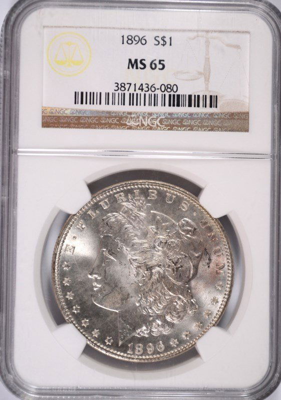 1896 MORGAN SILVER DOLLAR, NGC MS-65: ESTIMATE, $275.00 TO $325.00 Silvertowne Auctions is known for Quality & Service. Be sure to register to bid