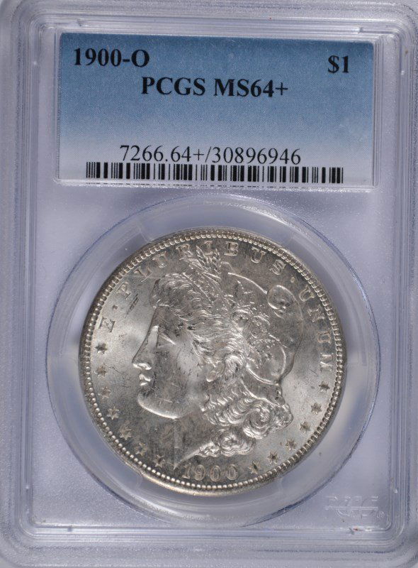 1900-O MORGAN DOLLAR PCGS MS-64+: ESTIMATE $135 - $160. SILVERTOWNE AUCTIONS IS KNOWN FOR QUALITY & SERVICE. REGISTER TO BID!