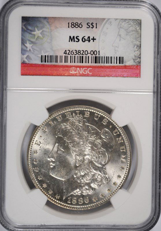 1886 MORGAN DOLLAR NGC MS-64+ (1 of 4)