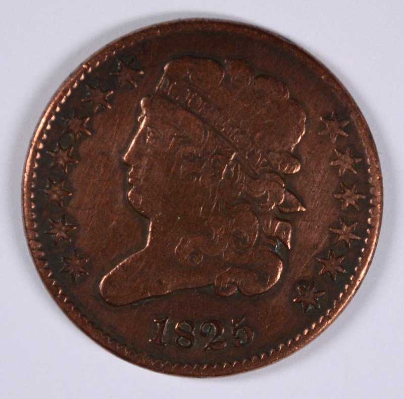 1825 HALF CENT F/VF (1 of 2)