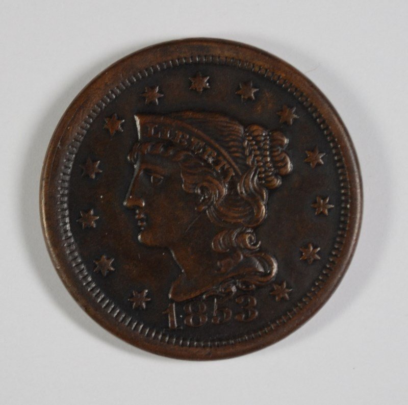 1853 LARGE CENT MS-62 (1 of 2)