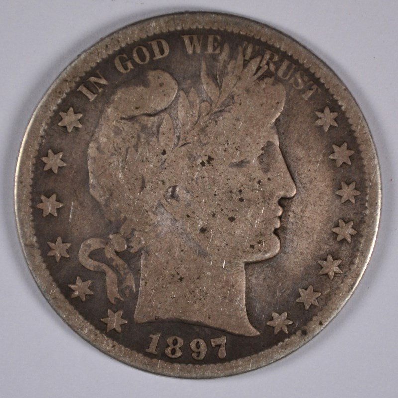 1897-S BARBER HALF DOLLAR G/VG (1 of 2)
