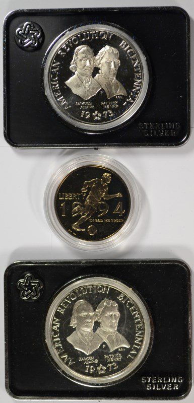 ( 2 ) 1973 STERLING SILVER BICENTENNIAL COINS & 1994 (1 of 4)
