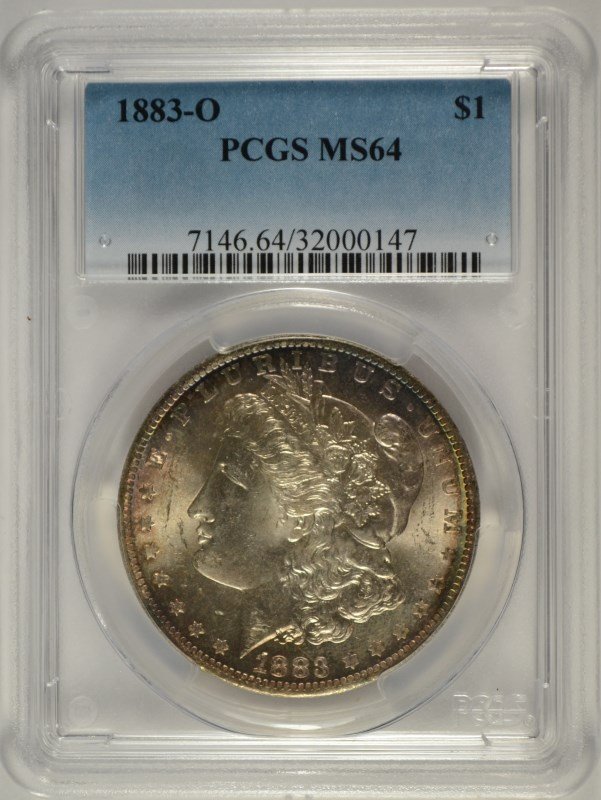 1883-O MORGAN SILVER DOLLAR, PCGS MS-64   BEAUTIFUL! (1 of 4)
