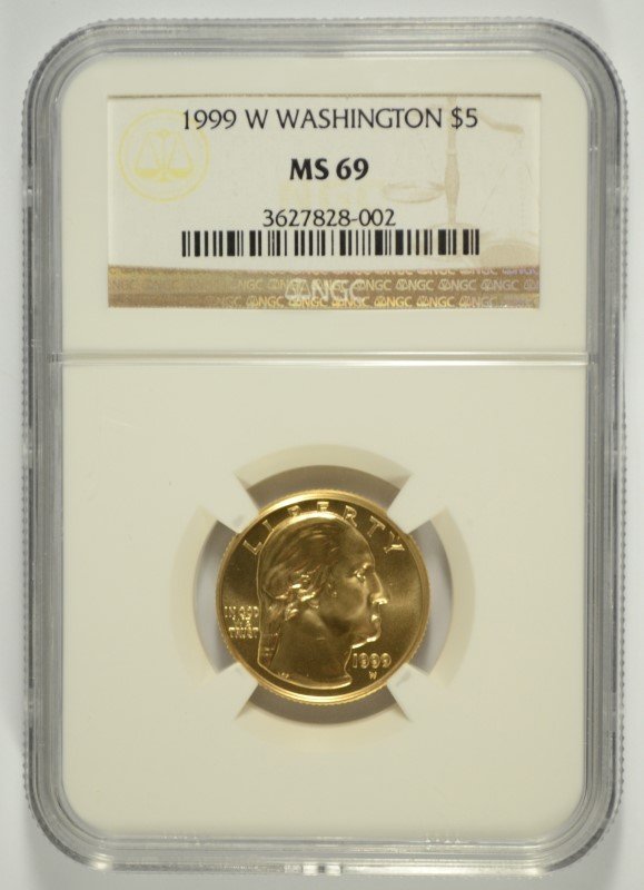 1999-W $5 GOLD WASHINGTON COMMEN NGC MS-69 (1 of 4)