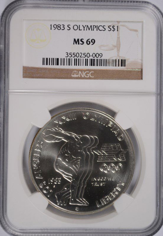 1983-S OLYMPICS COMMEN DOLLAR NGC MS-69 (1 of 4)