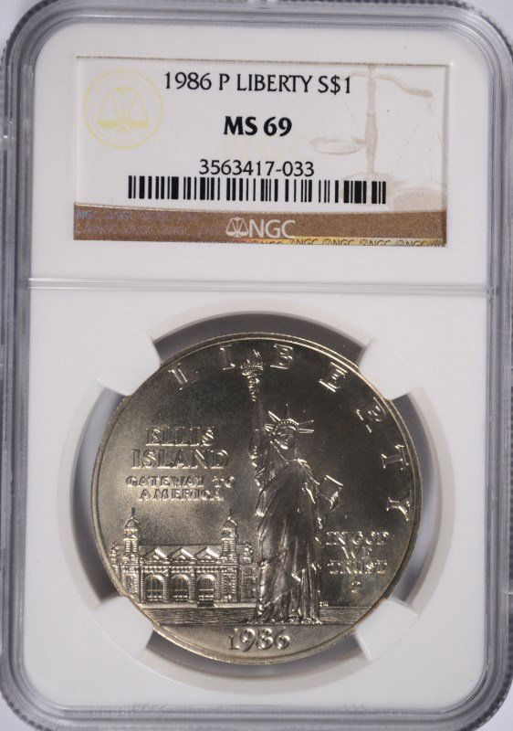 1986 LIBERTY COMMEN DOLLAR NGC MS-69 (1 of 4)