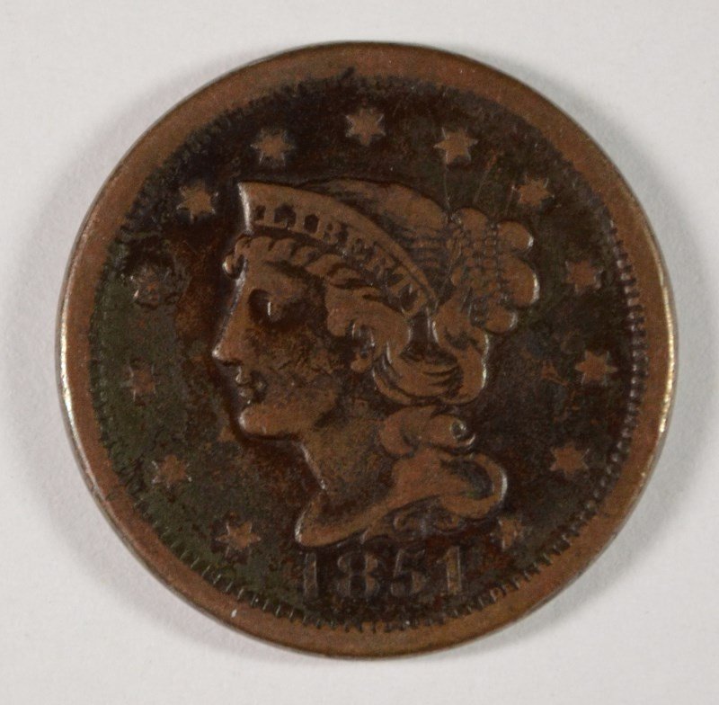 1851 LARGE CENT F/VF (1 of 2)