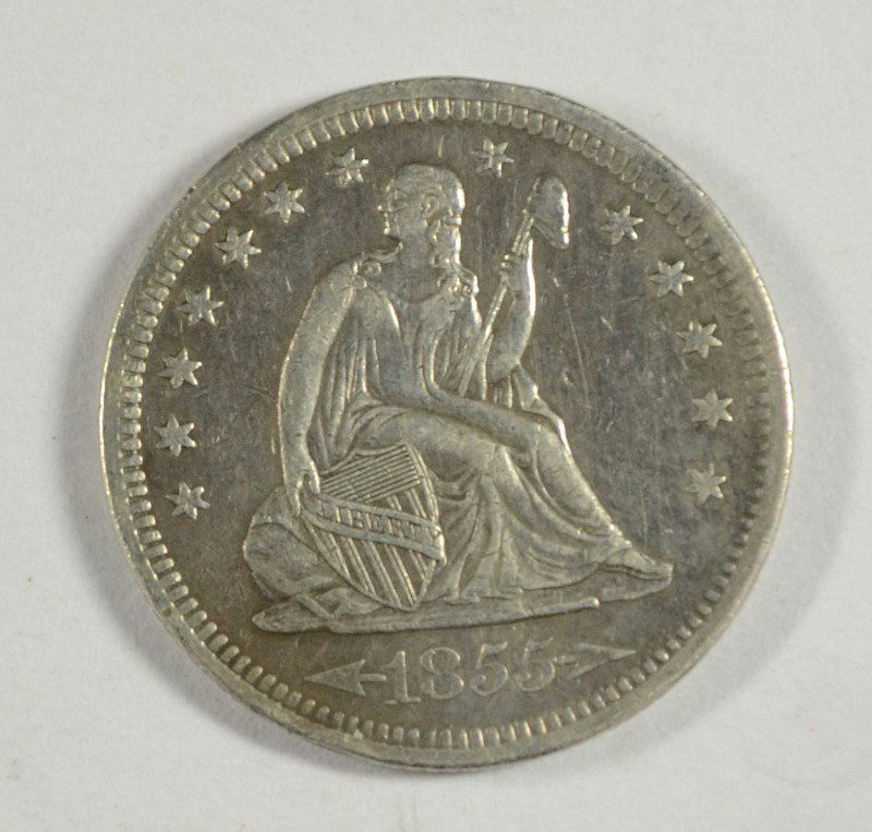 1855 SEATED QUARTER XF/AU (1 of 2)