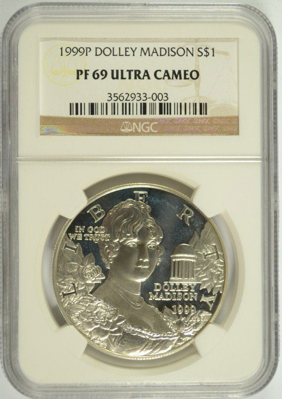 1999 DOLLEY MADISON COMMEN DOLLAR NGC PF-69 UC (1 of 4)