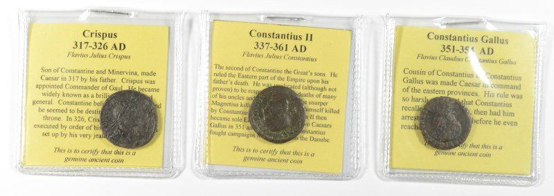 ( 3 ) DIFFERENT ANCIENT COINS ATTRIBUTED,  AS PICTURED (1 of 1)