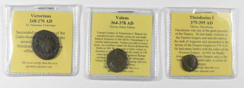 ( 3 ) DIFFERENT ANCIENT COINS ATTRIBUTED,  AS PICTURED (1 of 1)