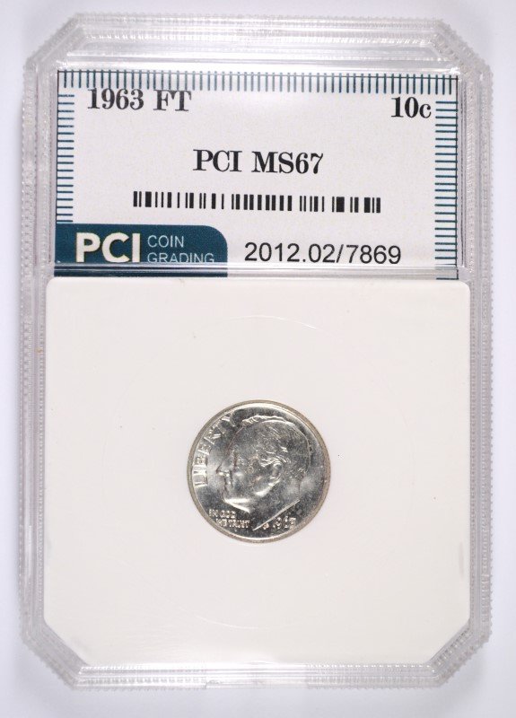 1963 ROOSEVELT DIME, PCI MS-67 FULL TORCH!  LIST (1 of 4)