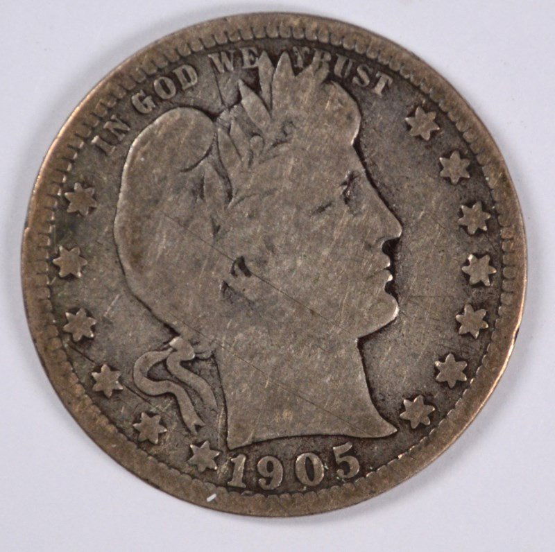 1905-O BARBER QUARTER VG/F (1 of 2)