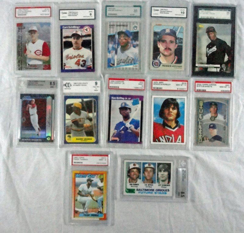 BASEBALL ROOKIE LOT (ALL GRADED) RIPKEN, F. THOMAS, BEN (1 of 3)