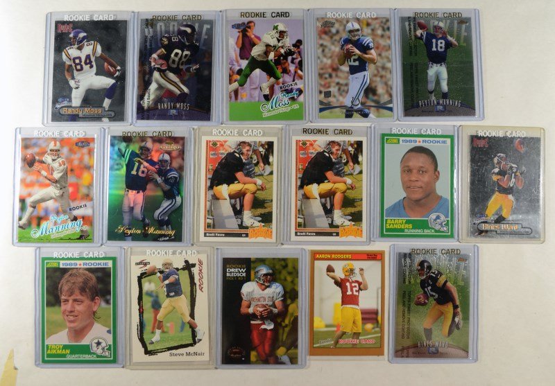 16 - NFL ROOKIES - ANDREW LUCK, 3- MANNING, 2- FAVRE, (1 of 1)
