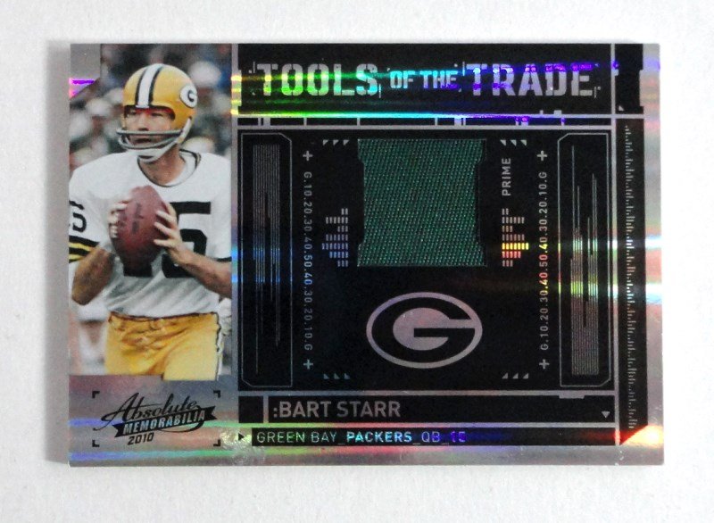 BART STARR TOOLS OF THE TRADE JERSEY CARD #6/25: EST 20.00-30.00