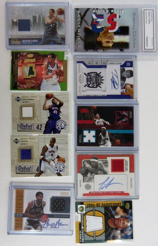 BASKETBALL JERSEY PATCH & AUTO CARD LOT (10) SOME (1 of 3)