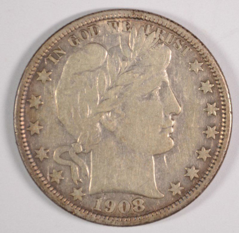 1908-O BARBER HALF DOLLAR, BEAUTIFUL VF++ (1 of 2)