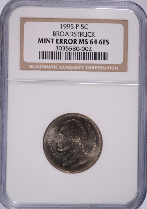 RARE!! 1995-P JEFFERSON NICKEL, NGC MINT ERROR (1 of 4)