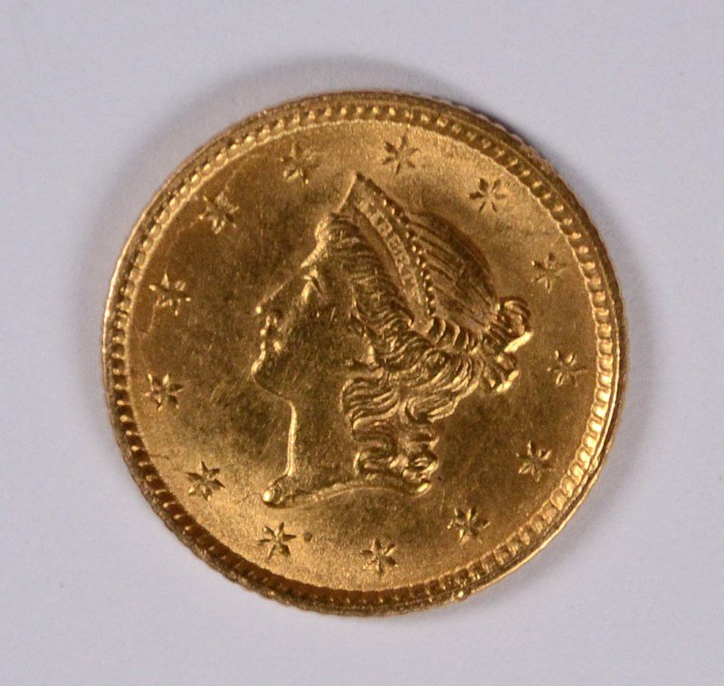 1853 $1 GOLD LIBERTY COIN MS (1 of 2)