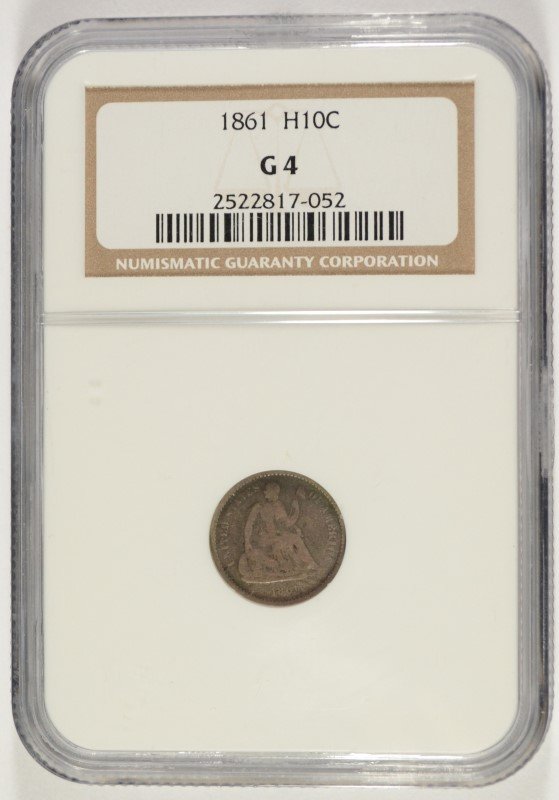 1861 HALF DIME, NGC GOOD-4  CIVIL WAR DATE (1 of 4)