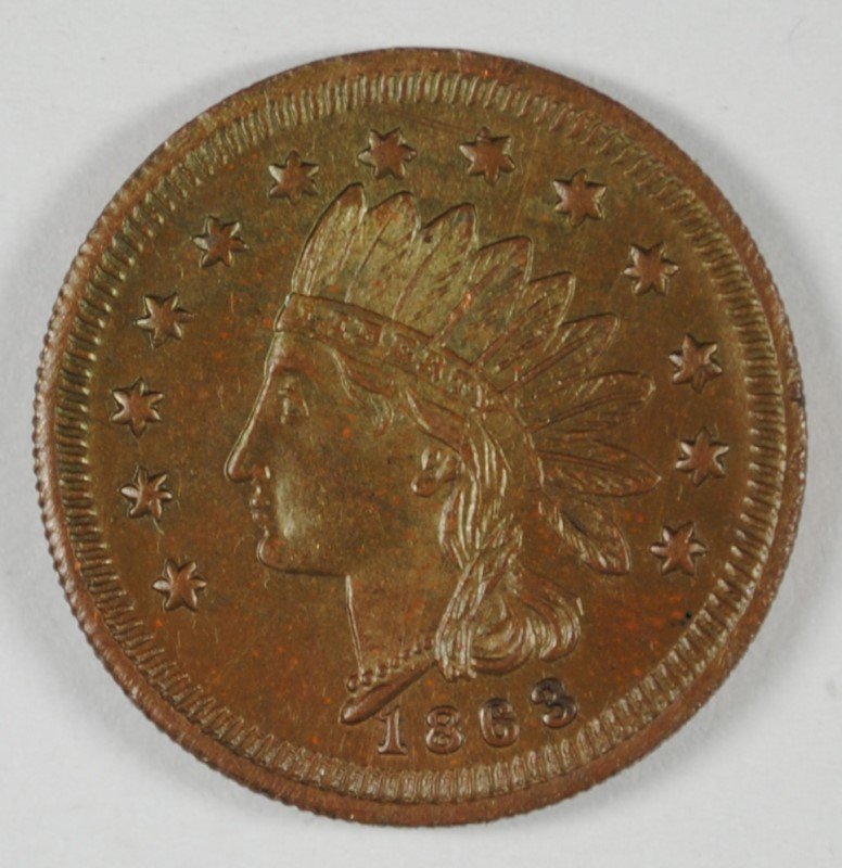 1863 CIVIL WAR TOKEN OHIO, CANTON  OH 125A-2a UNC R-5 (1 of 2)