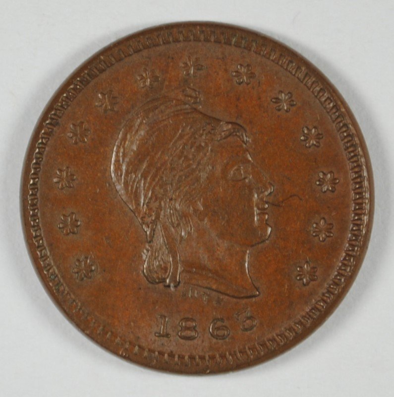 1863 CIVIL WAR TOKEN OHIO, CENTERVILLE  OH 135A-1a R-6 (1 of 2)