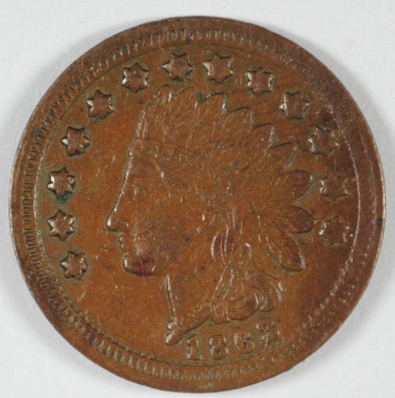 1863 CIVIL WAR TOKEN OHIO, POMEROY  OH 735 B-2a R-7 VF (1 of 2)