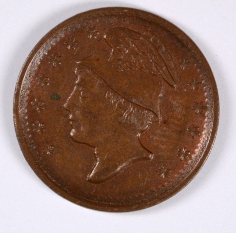 CIVIL WAR TOKEN OHIO, GALLIPOLIS  OH 345 B-1a AU R-5 (1 of 2)