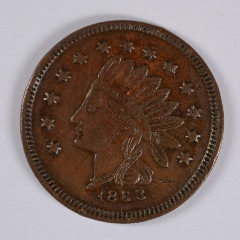 1863 CIVIL WAR TOKEN OHIO, WEST NEWTON  OH 925 A-1a VF (1 of 2)